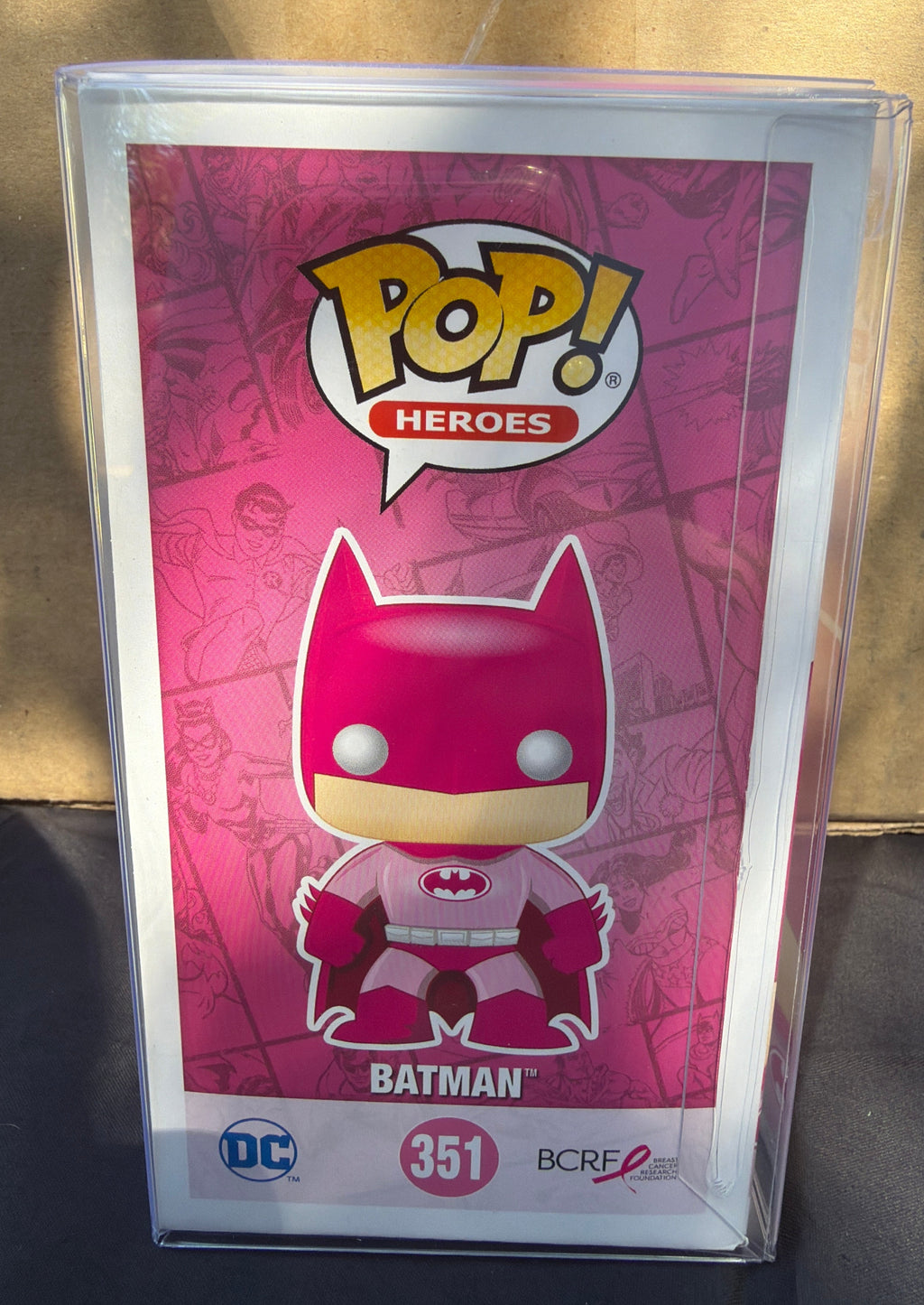 Funko Pop! Heroes DC Batman Pink #351 Vinyl Figure With Protector