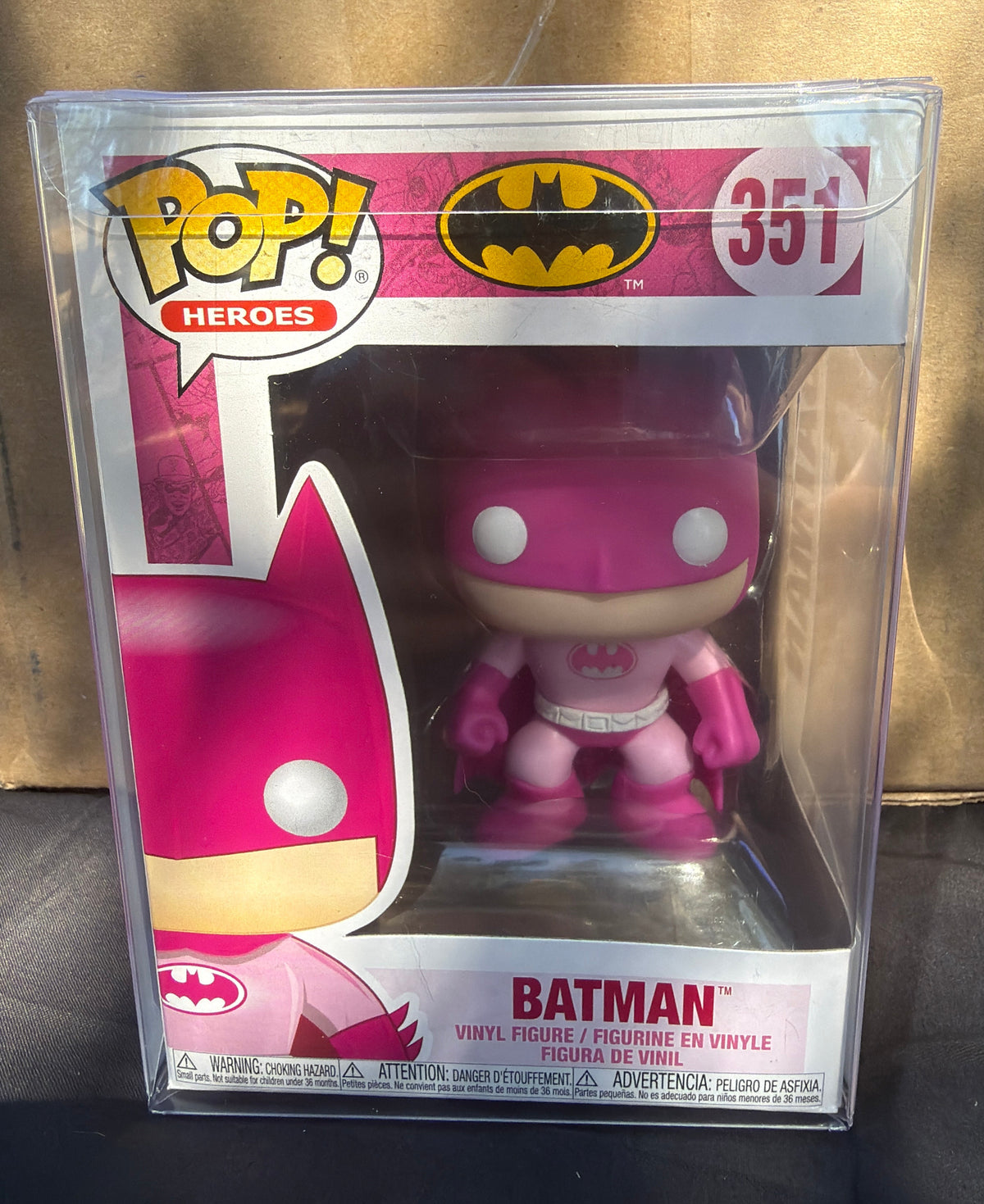 Funko Pop! Heroes DC Batman Pink #351 Vinyl Figure With Protector