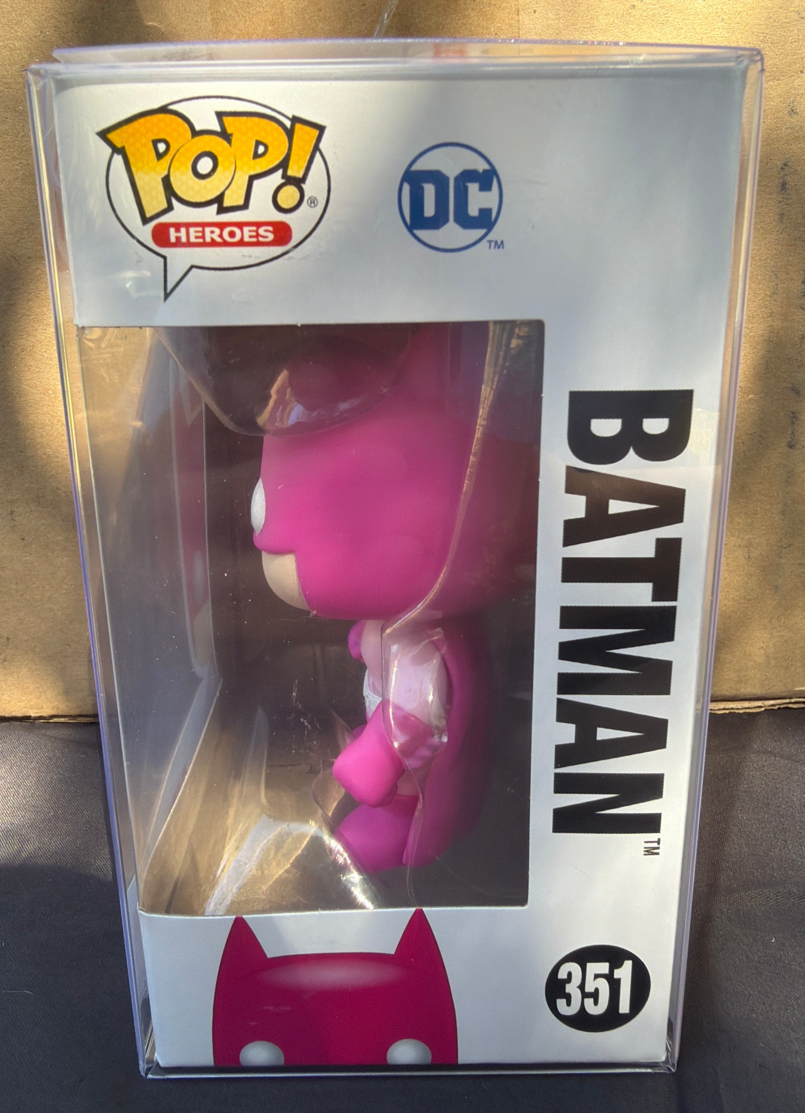 Funko Pop! Heroes DC Batman Pink #351 Vinyl Figure With Protector